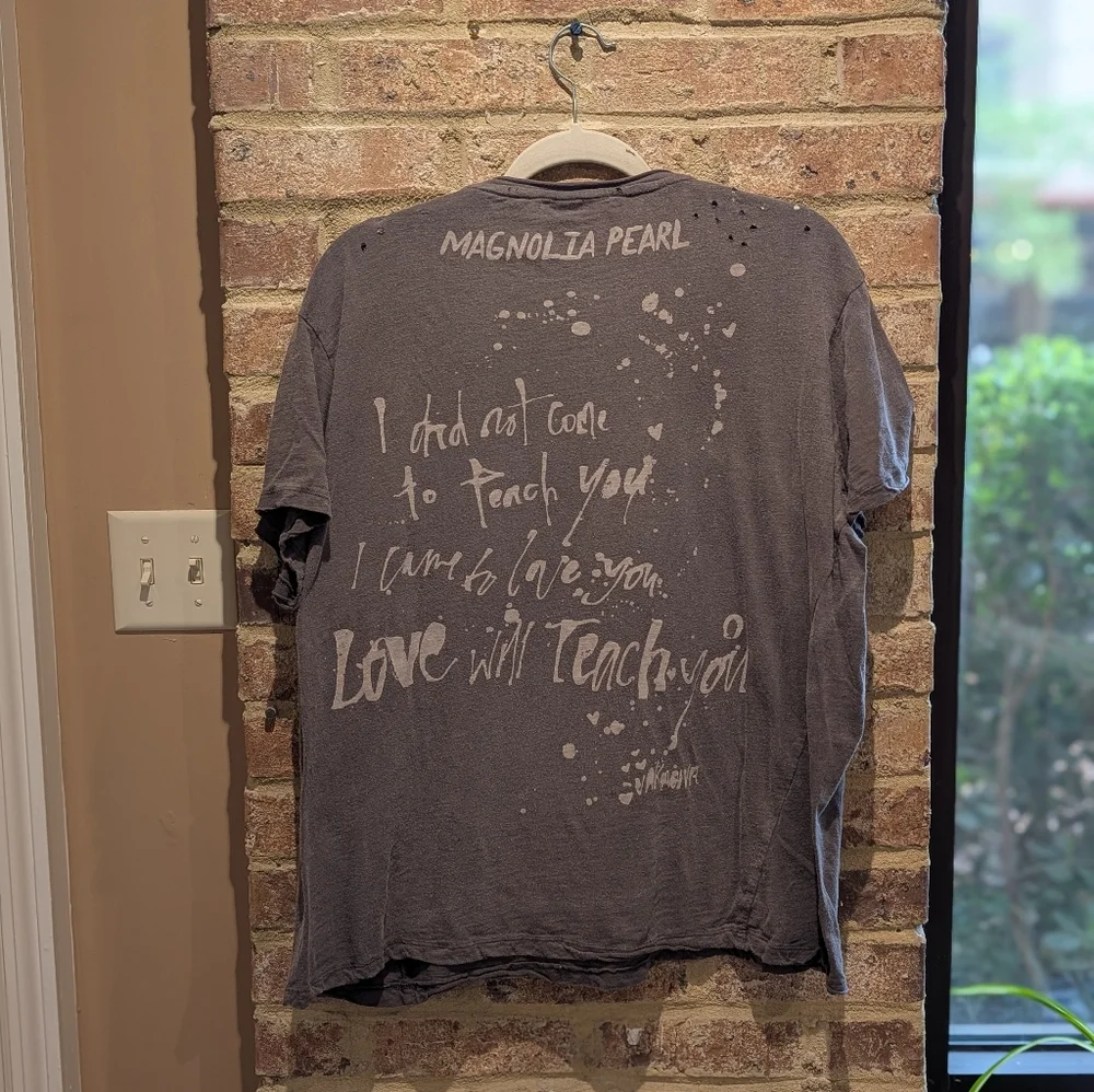 Magnolia Pearl Charcoal Graphic Peace & Love Tee - Picture 3 of 3